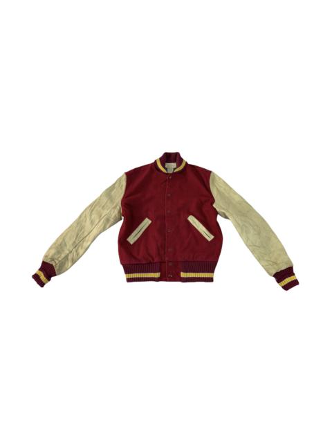 Other Designers Vintage - Albion Award Varsity Jacket Cowhide Leather Sleeve Usa