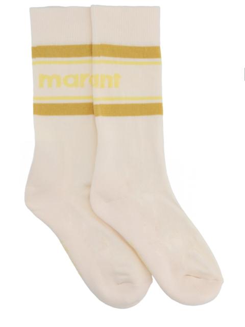 Isabel Marant COTTON BLEND DONA SOCKS WITH LOGO