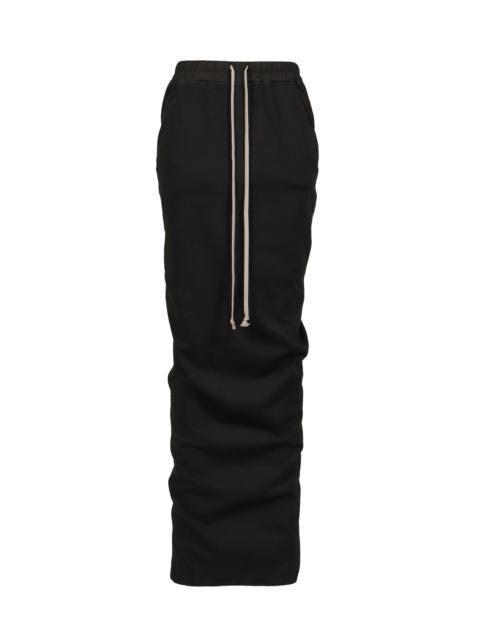 Rick Owens DRKSHDW PULL ON PILLAR SKIRT / BLACK