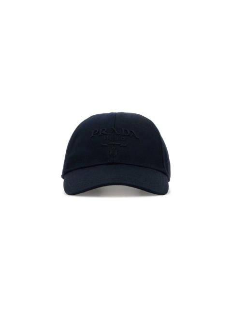 Prada Navy Blue Drill Baseball Cap