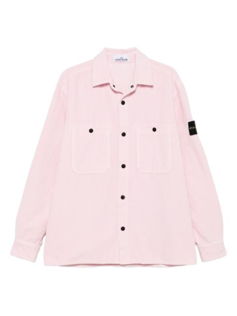 Stone Island corduroy patch-pocket shirt