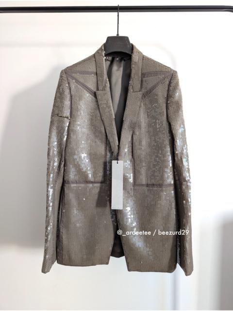 Rick Owens 💥$4K SAMPLE SEQUIN FOGPOCKET NEUE ALICE BLAZER JACKET