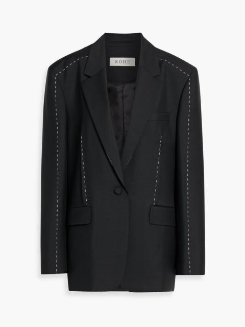 RÓHE Oversized topstitched wool and mohair-blend blazer