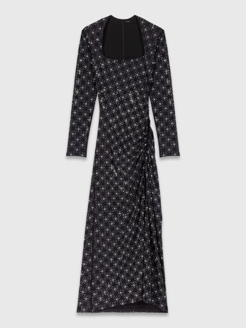 maje Beaded and rhinestone maxi dress