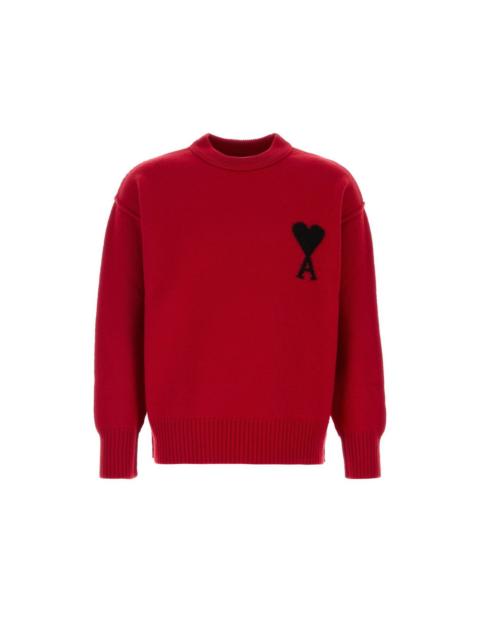 AMI Paris AMI PARIS Red Wool Sweater New & Authentic (Men's Size:XL;)