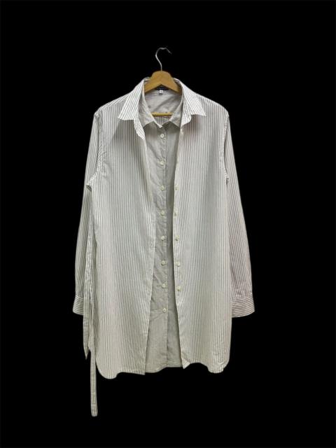 Ann Demeulemeester Double Layered Pinstripe Shirt Dress