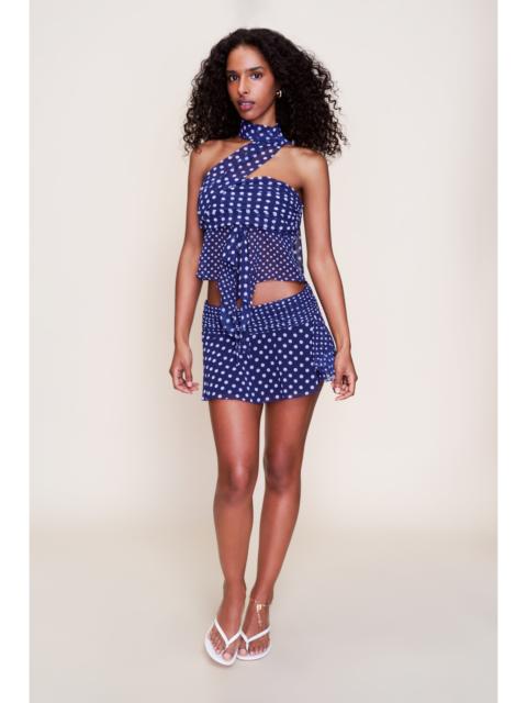 GUIZIO CHIFFON SLIT MINI SKIRT