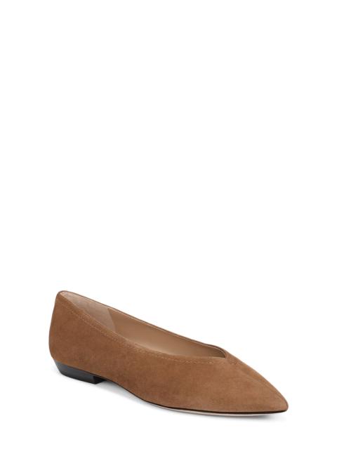 VERONICA BEARD Veronica Beard Bancroft Pointed Toe Flat in Chestnut at Nordstrom