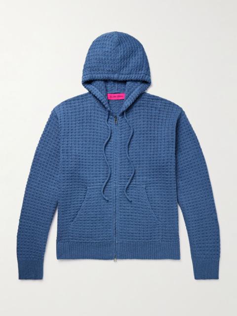 The Elder Statesman Nora Cotton Zip-Up Hoodie Blue