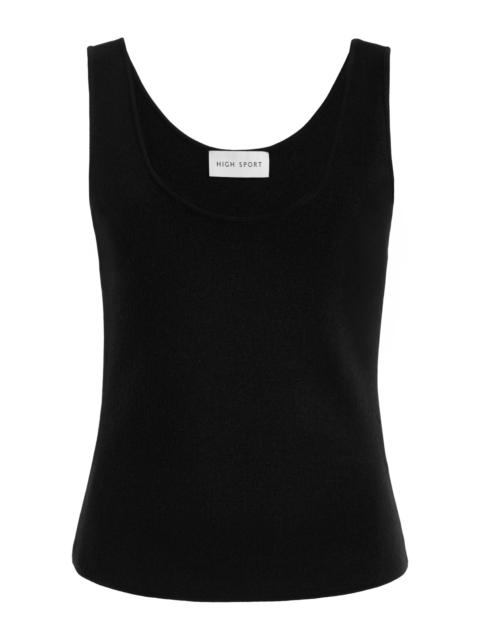 HIGH SPORT Exclusive Wool Tank Top black