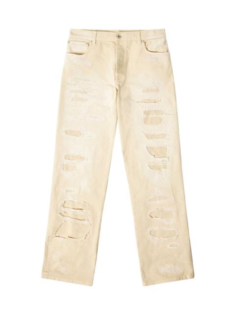 Heron Preston STRAIGHT-LEG DISTRESSED-FINISH JEANS