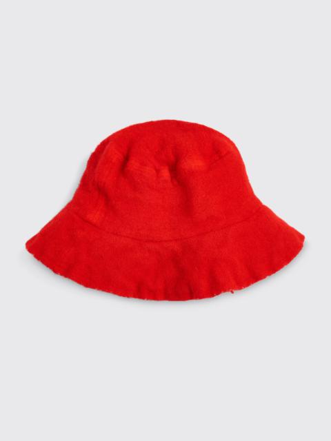 COMME DES GARÇONS SHIRT WOOL BUCKET HAT RED