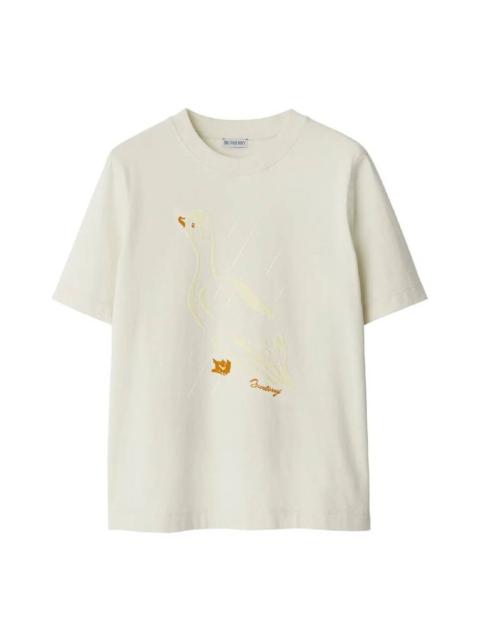 Burberry Burberry Duck Graphic Print Cotton T Shirt