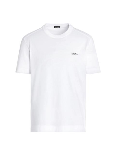 logo-embroidered cotton T-shirt