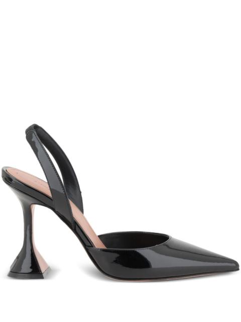 Amina Muaddi Amina Muaddi Women Holli Patent Leather Slingback Pumps
