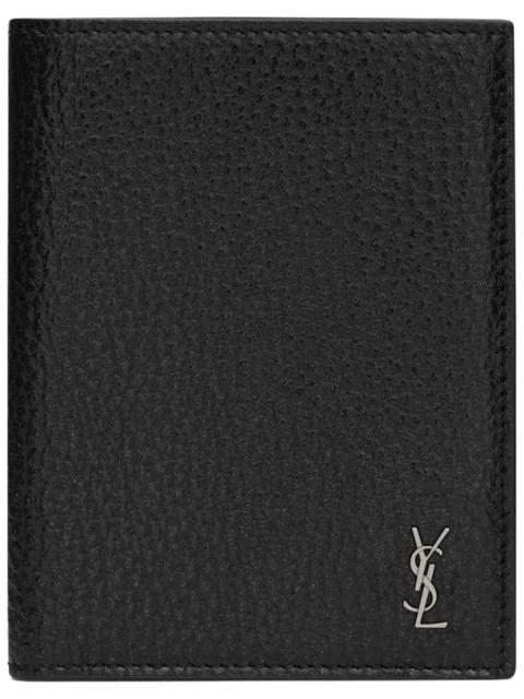 SAINT LAURENT PORTACARTE IN PELLE CON LOGO CASSANDRE