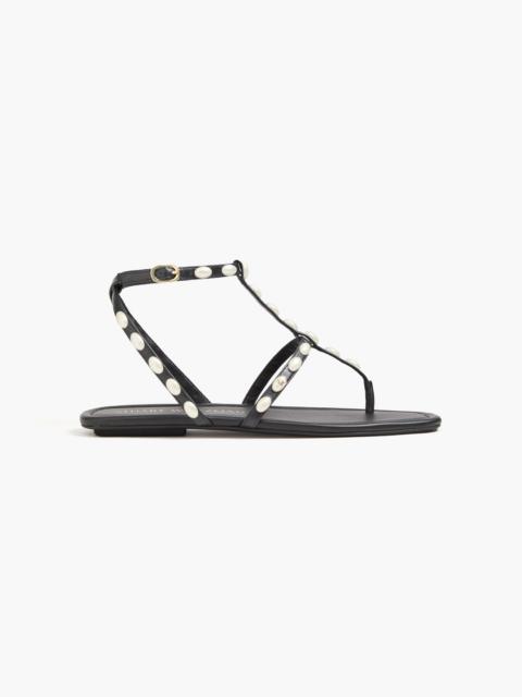 Stuart Weitzman Pearlita 45 faux pearl-embellished leather sandals