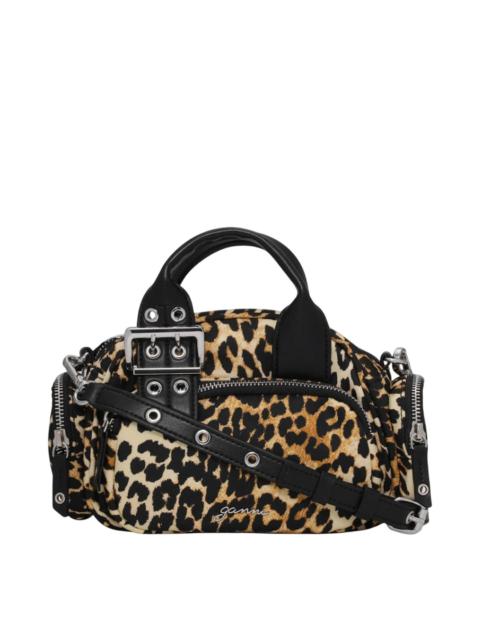 GANNI Leopard Mini Polochon Bag