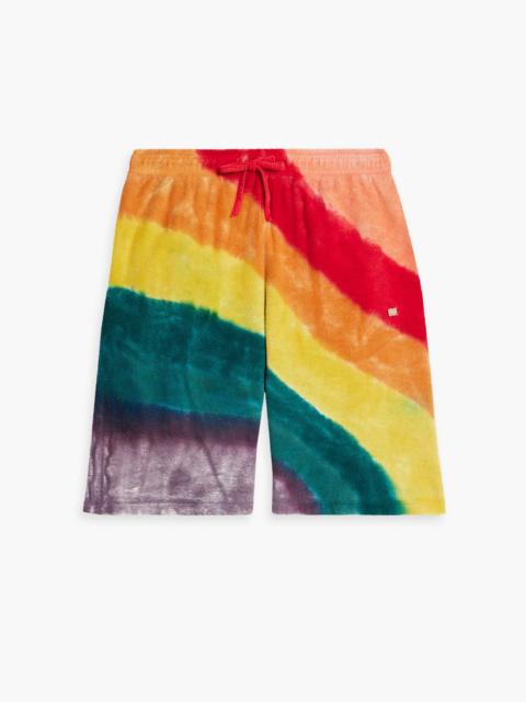 Acne Studios Tie-dyed cotton-terry drawstring shorts