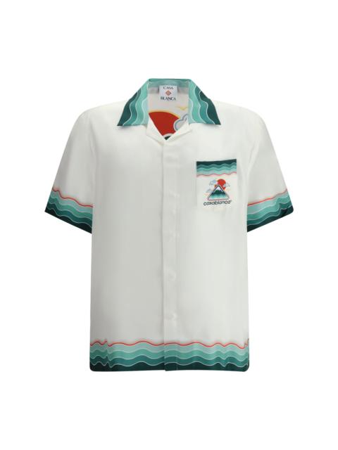 CASABLANCA Casablanca Men Cuban Collar Short Sleeve Shirt