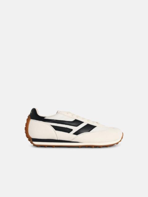 TOM FORD 'MICK' WHITE LEATHER BLEND SNEAKERS