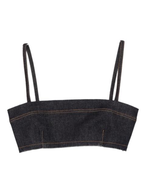 JACQUEMUS denim cropped top