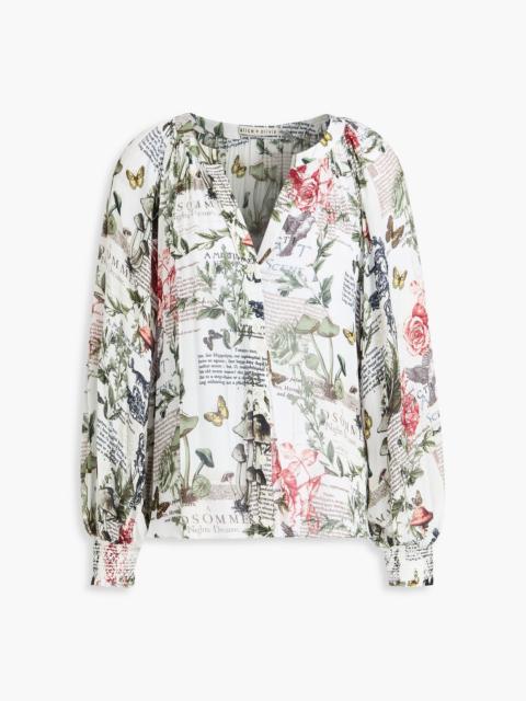 Alice + Olivia Thalia printed georgette blouse