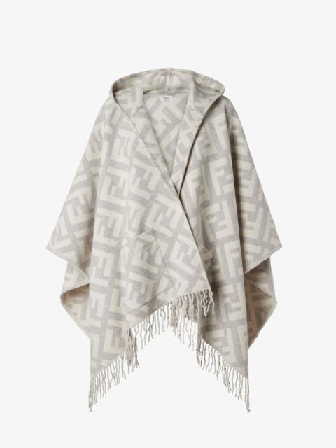 FENDI Gray cashmere poncho