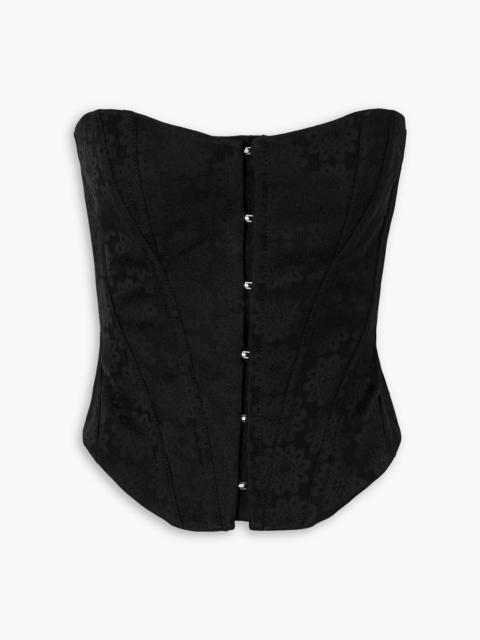 Stella McCartney Lace-up jacquard bustier top
