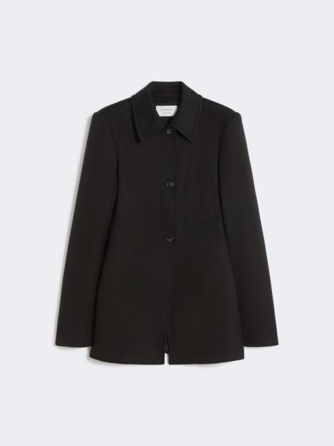 Sportmax Fitted gabardine shirt jacket - BLACK