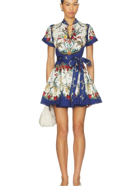 Alice + Olivia Lucy Mini Shirt Dress With Tie Belt