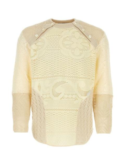 Marine Serre Marine Serre Man Two-Tone Crochet Oversize Sweater