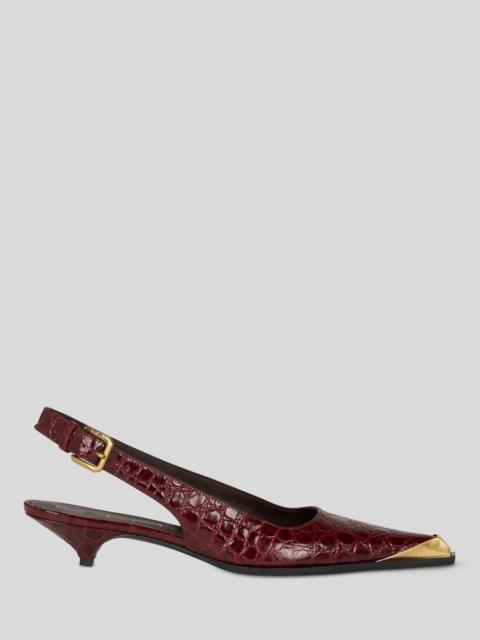 Etro PRINTED LEATHER SLINGBACKS