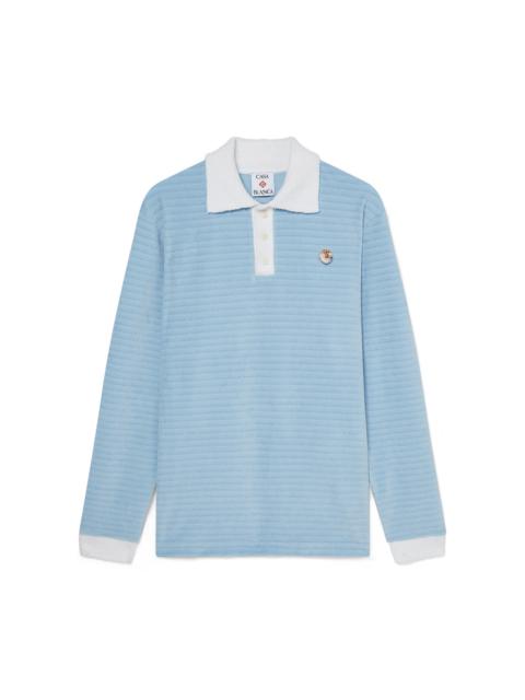 CASABLANCA Velour Stripe Polo Shirt | Casablanca Paris