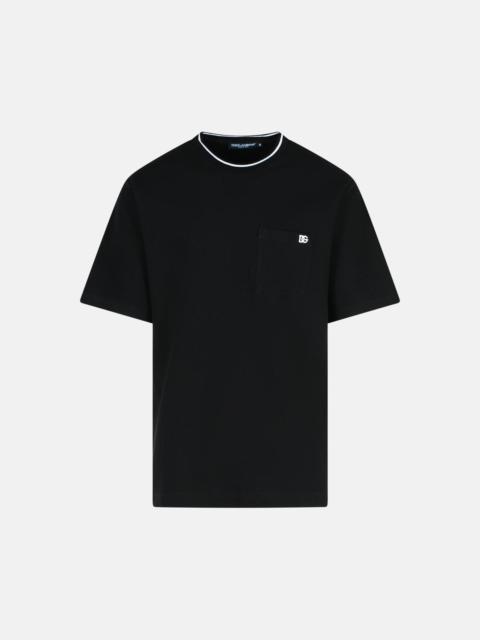 BLACK COTTON T-SHIRT