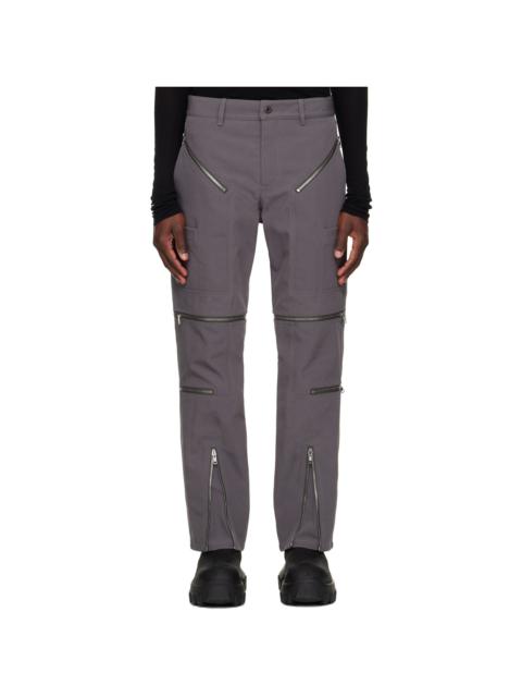 Rick Owens Gray Hollywood Headon Convertible Trousers