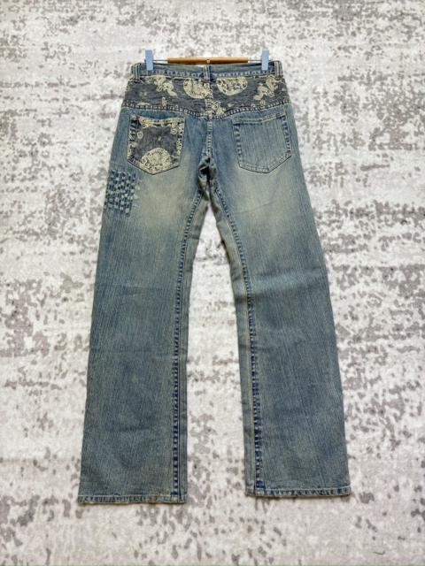 Hysteric Glamour Vintage Japan Dragon Tattoo Fabric Patch Muddy Wash