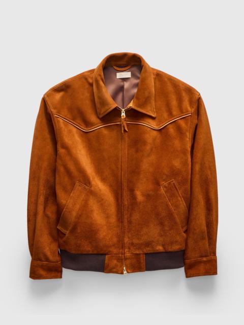 Studio D'Artisan MSP-4043 Western Yoke Leather Jacket in Brown Suede