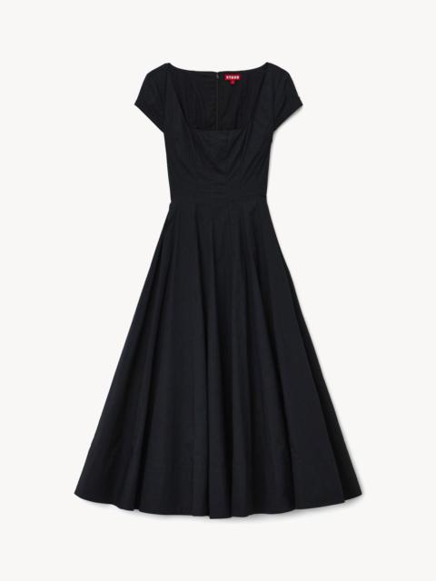STAUD STAUD SHORT SLEEVE WELLS DRESS BLACK