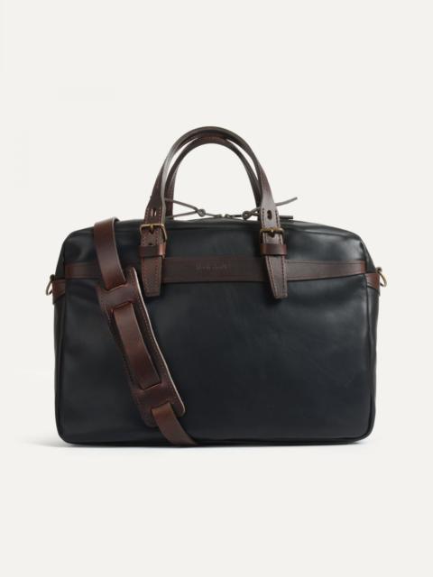 Bleu de Chauffe LEDGER LISCIO BUSINESS BAG  -  BLACK
