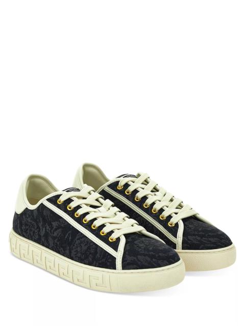VERSACE Men's Lace Up Low Top Sneakers