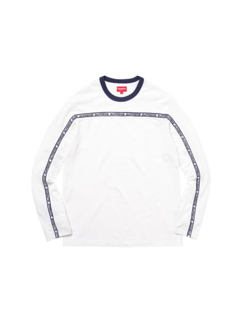 Supreme Supreme Tape Stripe L/S Pique Top White