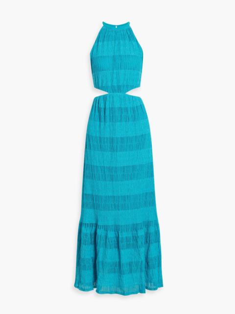 SIMKHAI Cutout cotton-blend maxi dress