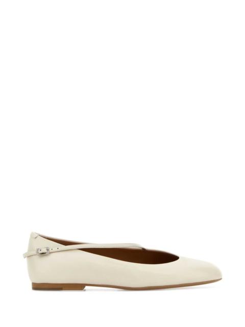 Jil Sander Jil Sander Women White Leather Elyss Ballerinas