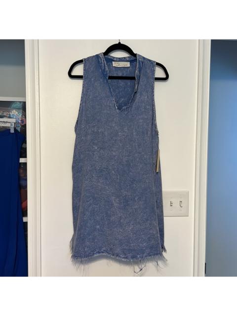 Other Designers Vintage Havana Blue Raw Hem Soft Denim Look Dress