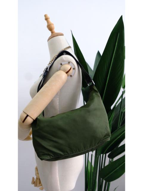 Prada Authentic vintage prada khaki olive green nylon shoulder bag