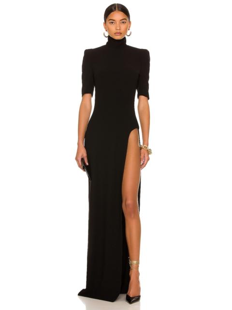MÔNOT High Slit T-Neck Gown