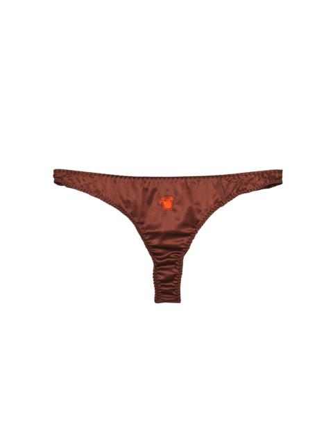 Fleur du Mal Negroni Embroidered Luxe Thong