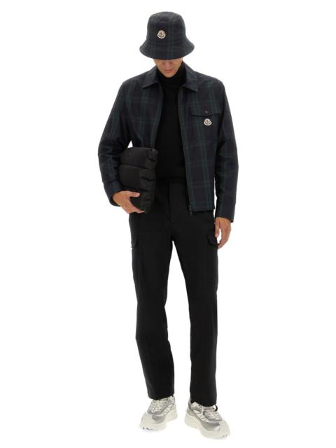 Moncler Moncler Men Checked Cotton Gabarine Shirt Jacket