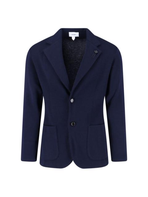 LARDINI SINGLE-BREASTED VIRGIN WOOL BLAZER